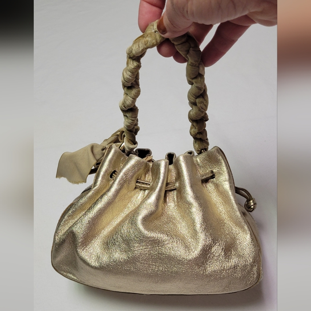 Kate Spade Super Rare Retired Andalucia Gold Metallic Leather Mini Bag
